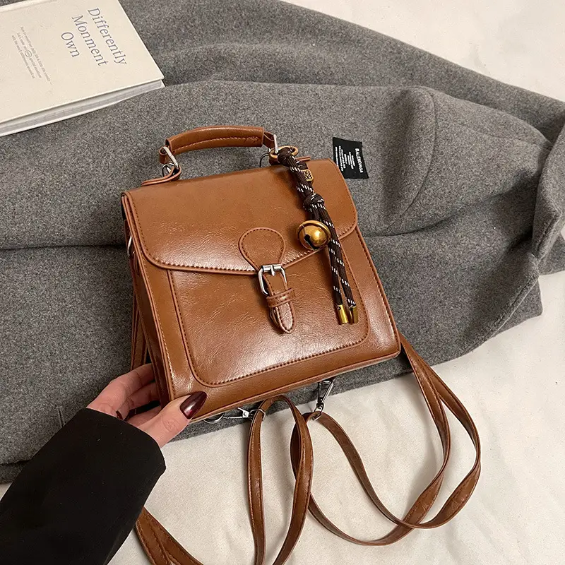Black Leather Shoulder Crossbody Bag for Women 2025 - Image 8