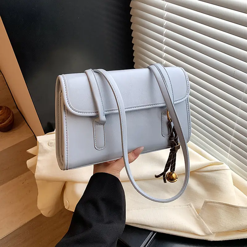 Women's One Shoulder Bag with Chain Strap Beige Large Capacity - Image 6