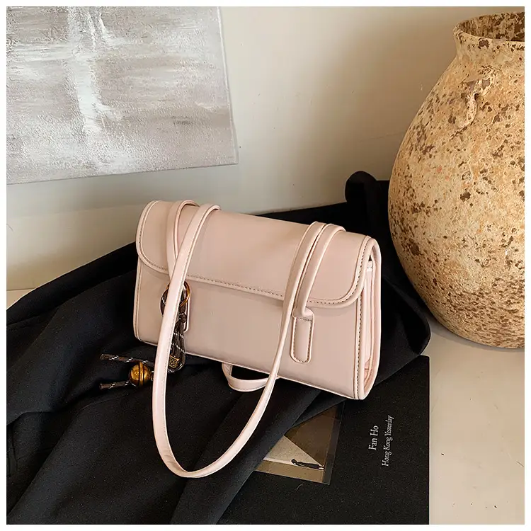 Women's One Shoulder Bag with Chain Strap Beige Large Capacity — feature 14