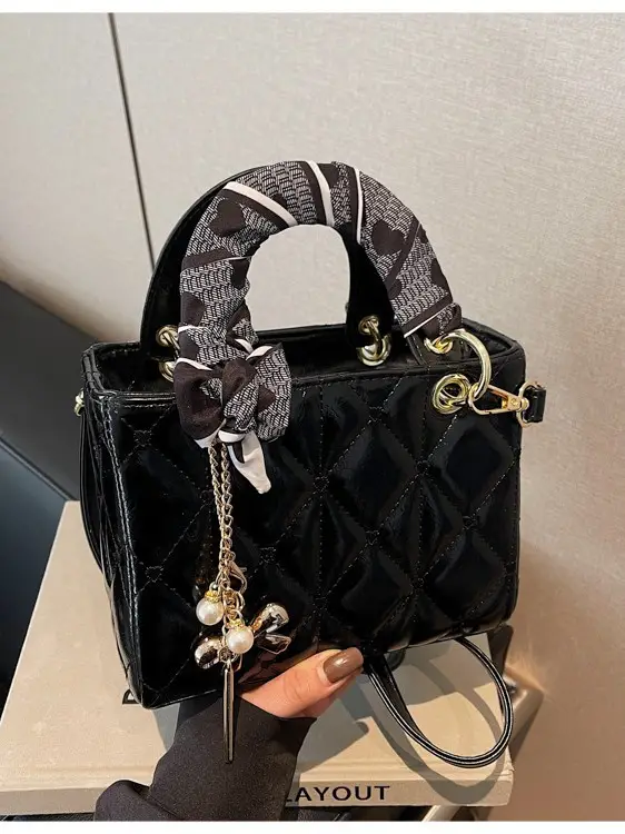 Pink Quilted Crossbody Handbag for Women 2026 - Image 7