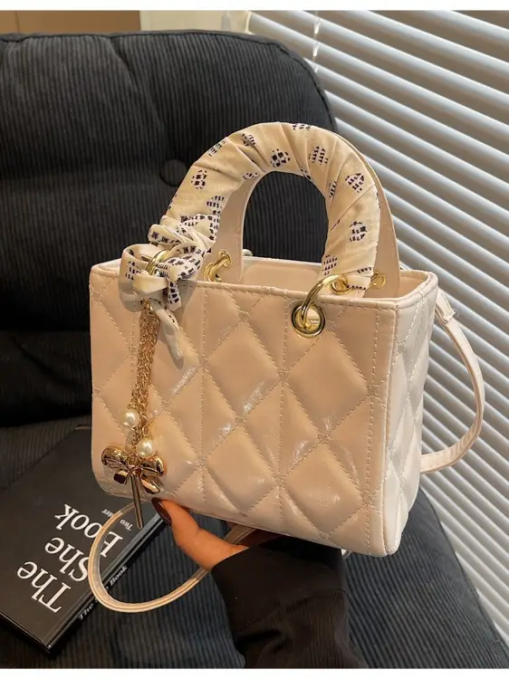 Pink Quilted Crossbody Handbag for Women 2026 - Image 8