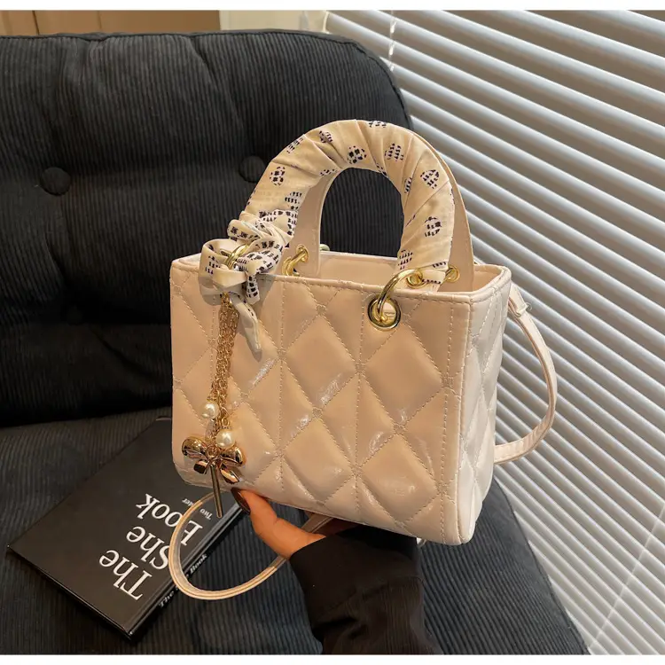 Pink Quilted Crossbody Handbag for Women 2026 - Image 2