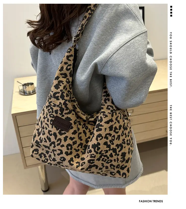 Leopard Tote Bag Large Capacity Underarm Shoulder Bag — feature 2