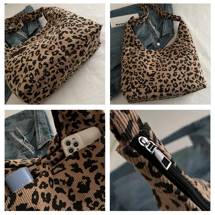 Leopard Tote Bag Large Capacity Underarm Shoulder Bag — feature 9