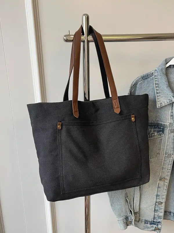 2026 Large Capacity Women's Canvas Tote Bag Brown