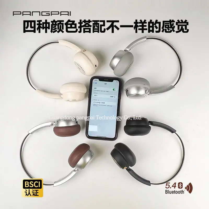 2025 Retro Metal Bluetooth Headset Silver 5.4 - Image 6