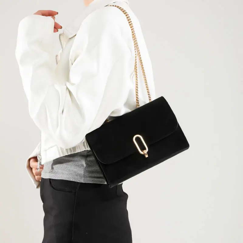 Small Square Suede Shoulder Bag for Women 2025 - Image 7