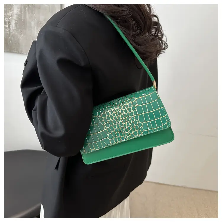 Elegant Croc Leather Handbag Set of 5 Colors — feature 11