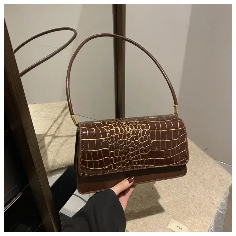 Elegant Croc Leather Handbag Set of 5 Colors — feature 21