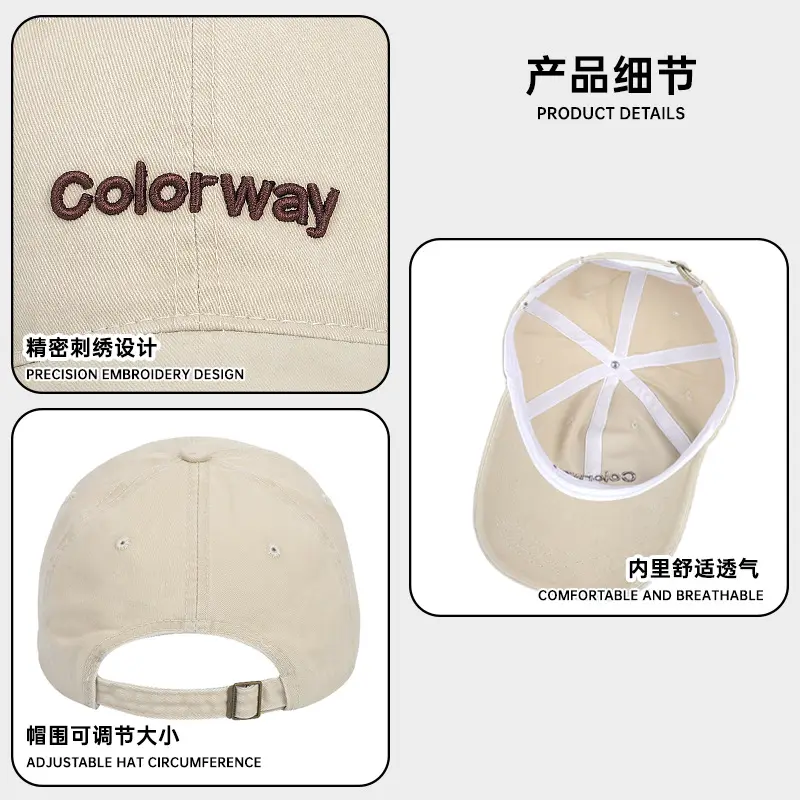 English Embroidered Baseball Cap Unisex Soft Top - Image 9