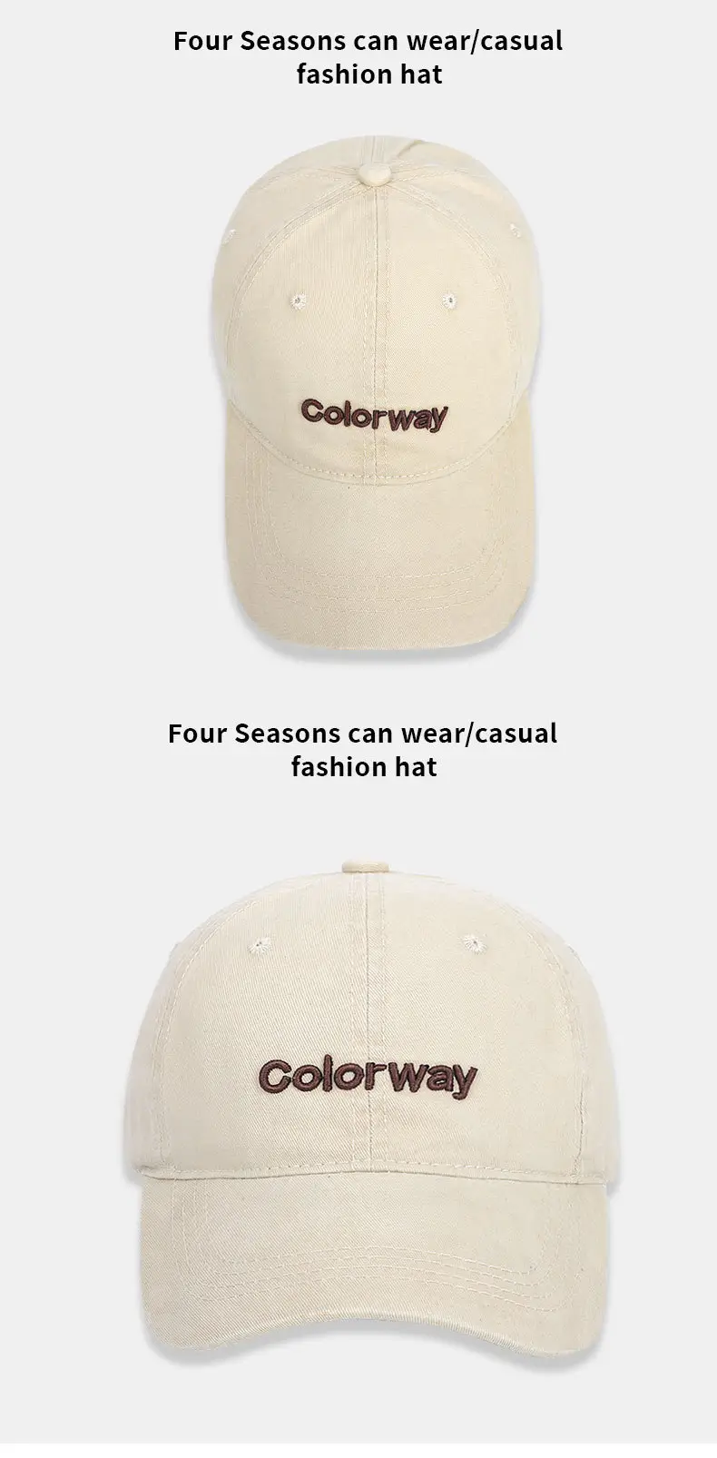 English Embroidered Baseball Cap Unisex Soft Top — feature 12