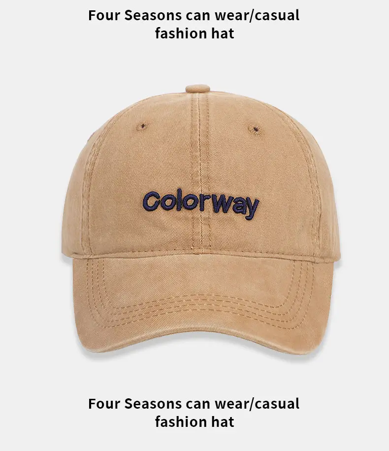 English Embroidered Baseball Cap Unisex Soft Top — feature 13