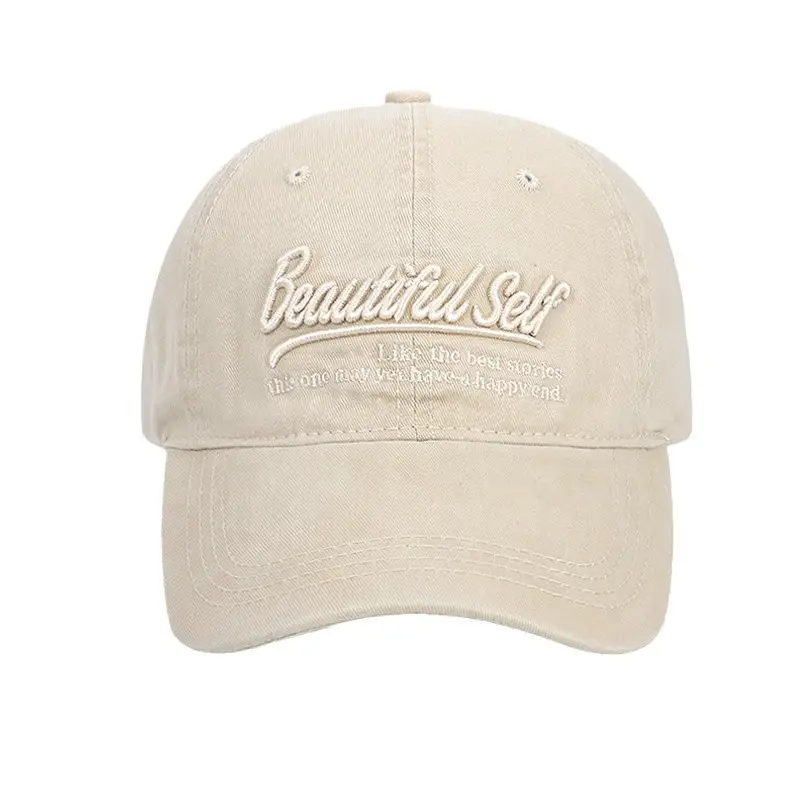 English Embroidered Baseball Cap Men Women Washable Cotton