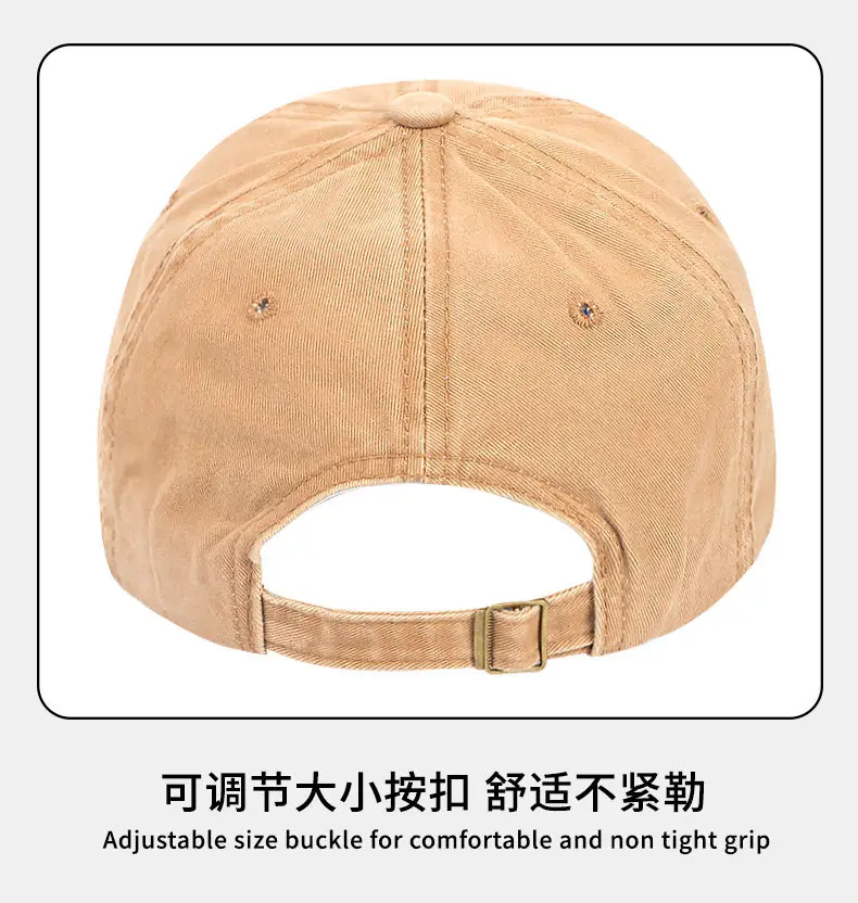 English Embroidered Baseball Cap Men Women Washable Cotton — feature 17