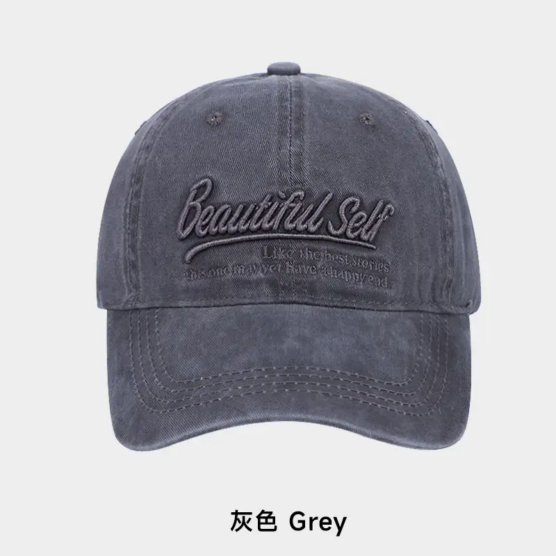 English Embroidered Baseball Cap Men Women Washable Cotton