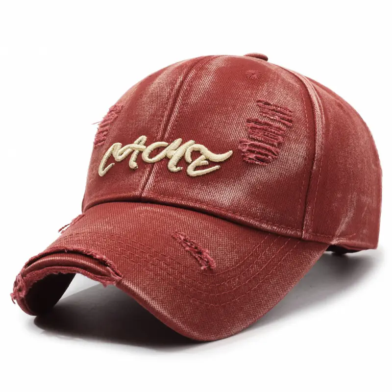 Vintage Washed Black Baseball Cap with Gold Embroidery - Image 3