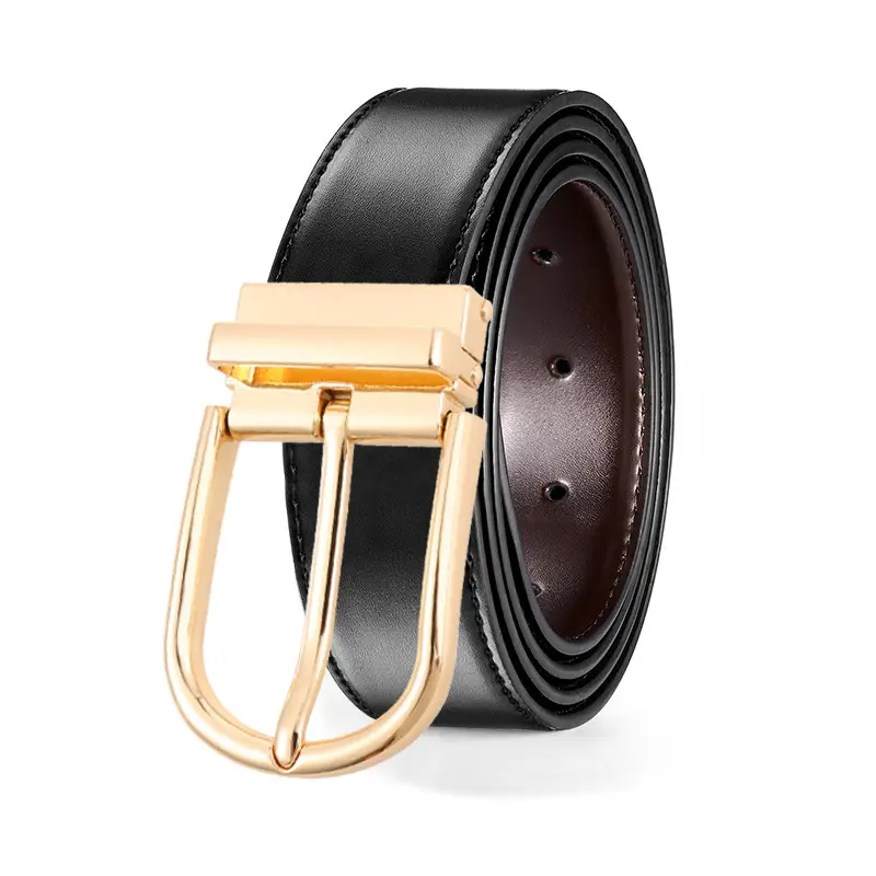 Men's Black Leather Belt with Zinc Buckle - Image 16
