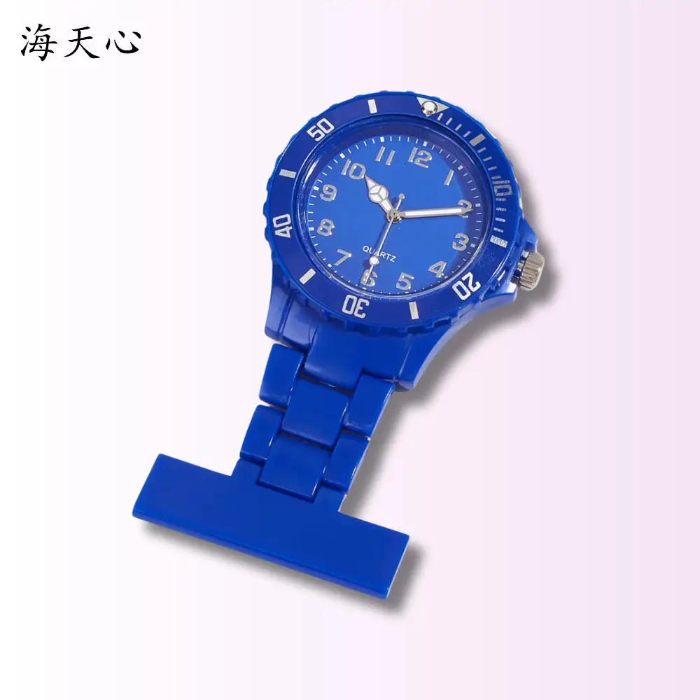 Blue Plastic Chain Watch with Large Dial - Image 5
