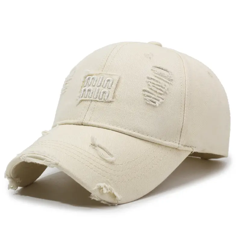 Men's Rothed Letter Embroidered Cap Grey Washable - Image 4