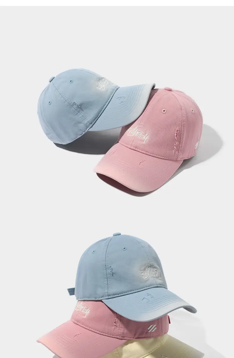 Men's Beige Embroidered Baseball Cap Wide Brim — feature 12
