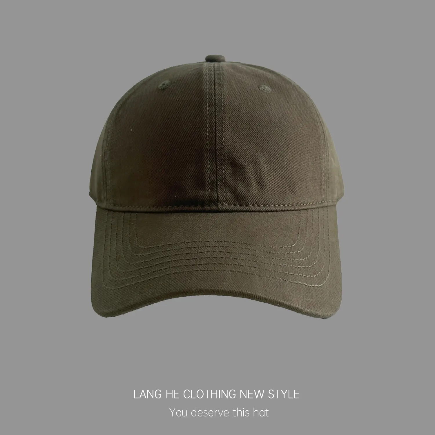 Beige Embroidered Baseball Cap for Men Women - Image 5