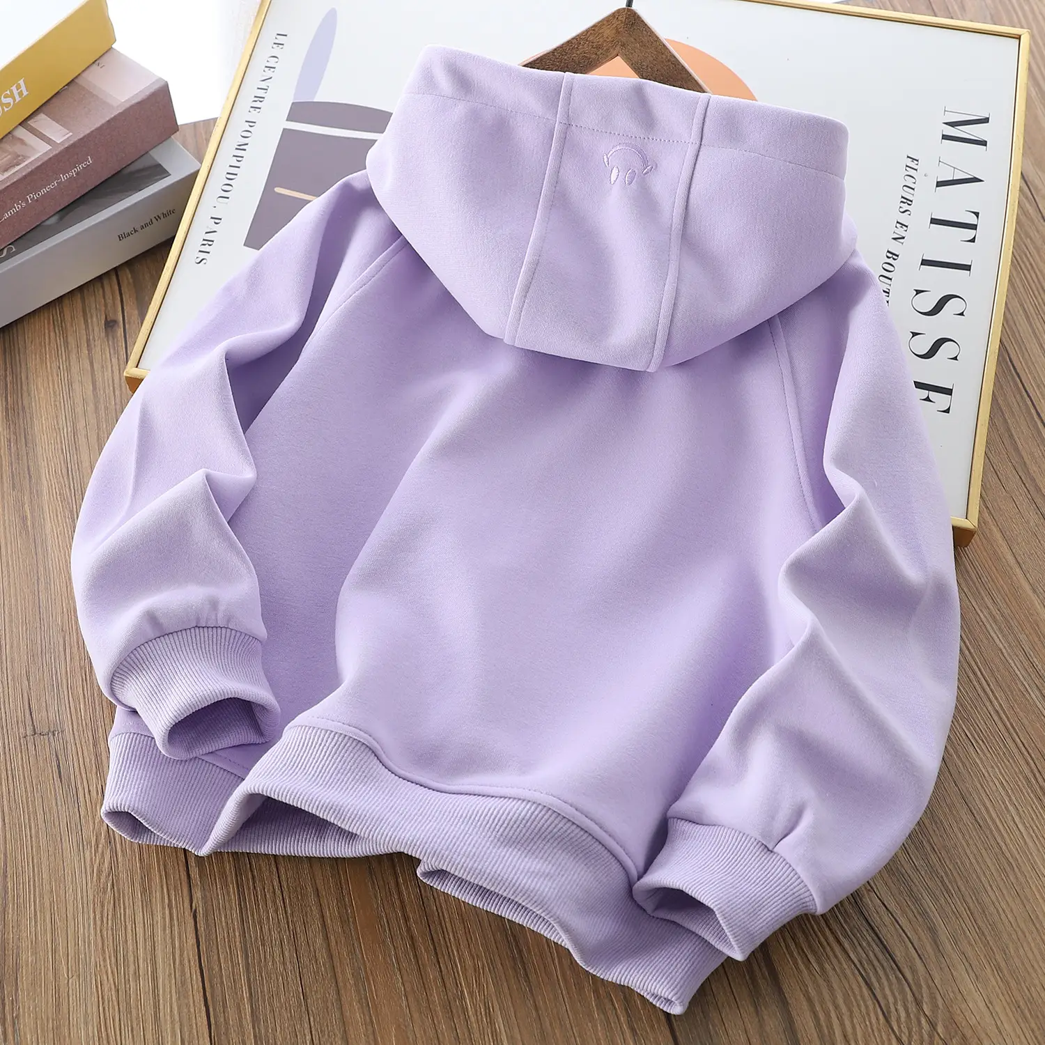Blue Korean Style Zipper Hoodie for Boys Girls — feature 7