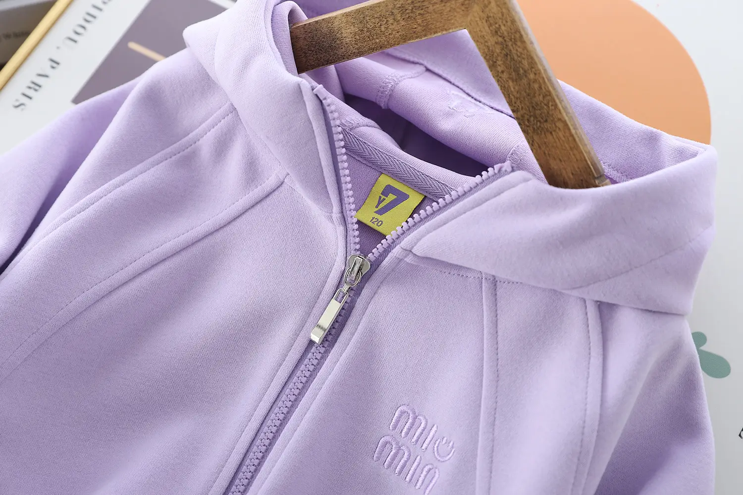 Blue Korean Style Zipper Hoodie for Boys Girls — feature 8