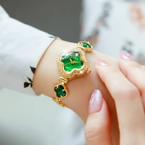 Jade Four-Leaf Clover Watch for Women — feature 1