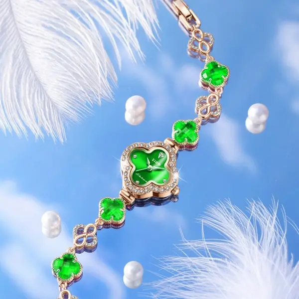 Jade Four-Leaf Clover Watch for Women — feature 10