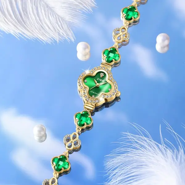 Jade Four-Leaf Clover Watch for Women — feature 2