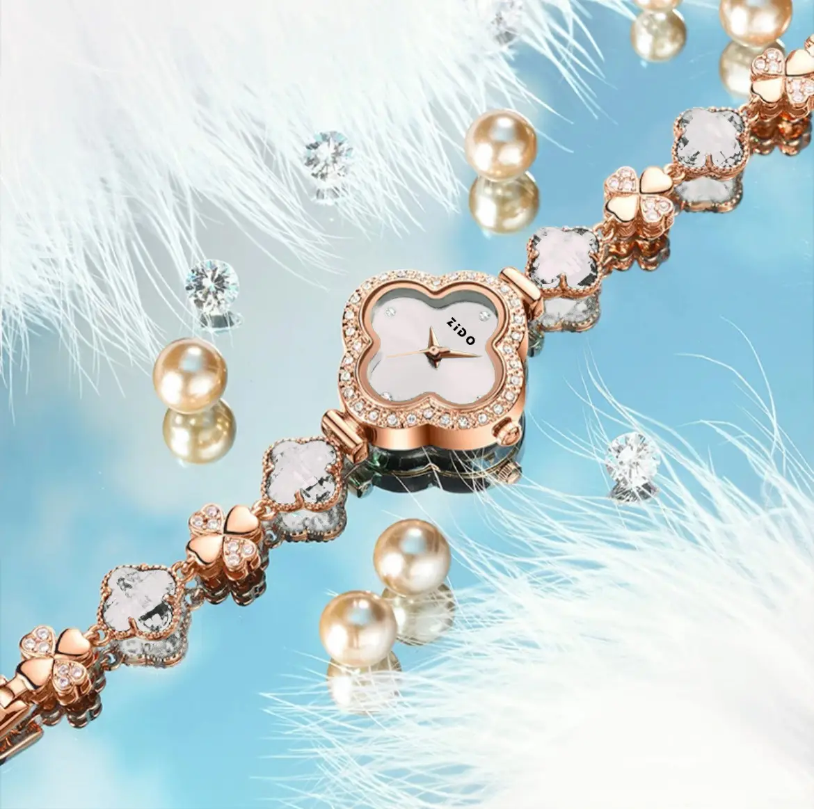 Jade Four-Leaf Clover Watch for Women — feature 5