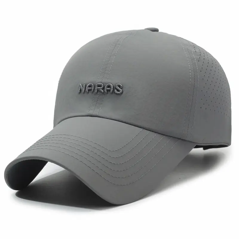 Naros Men's Grey Polo Cap with Logo - Image 4