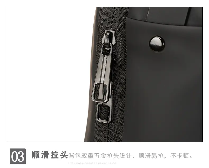 Men's Anti-Theft USB Charging Crossbody Bag Black Brown — feature 26
