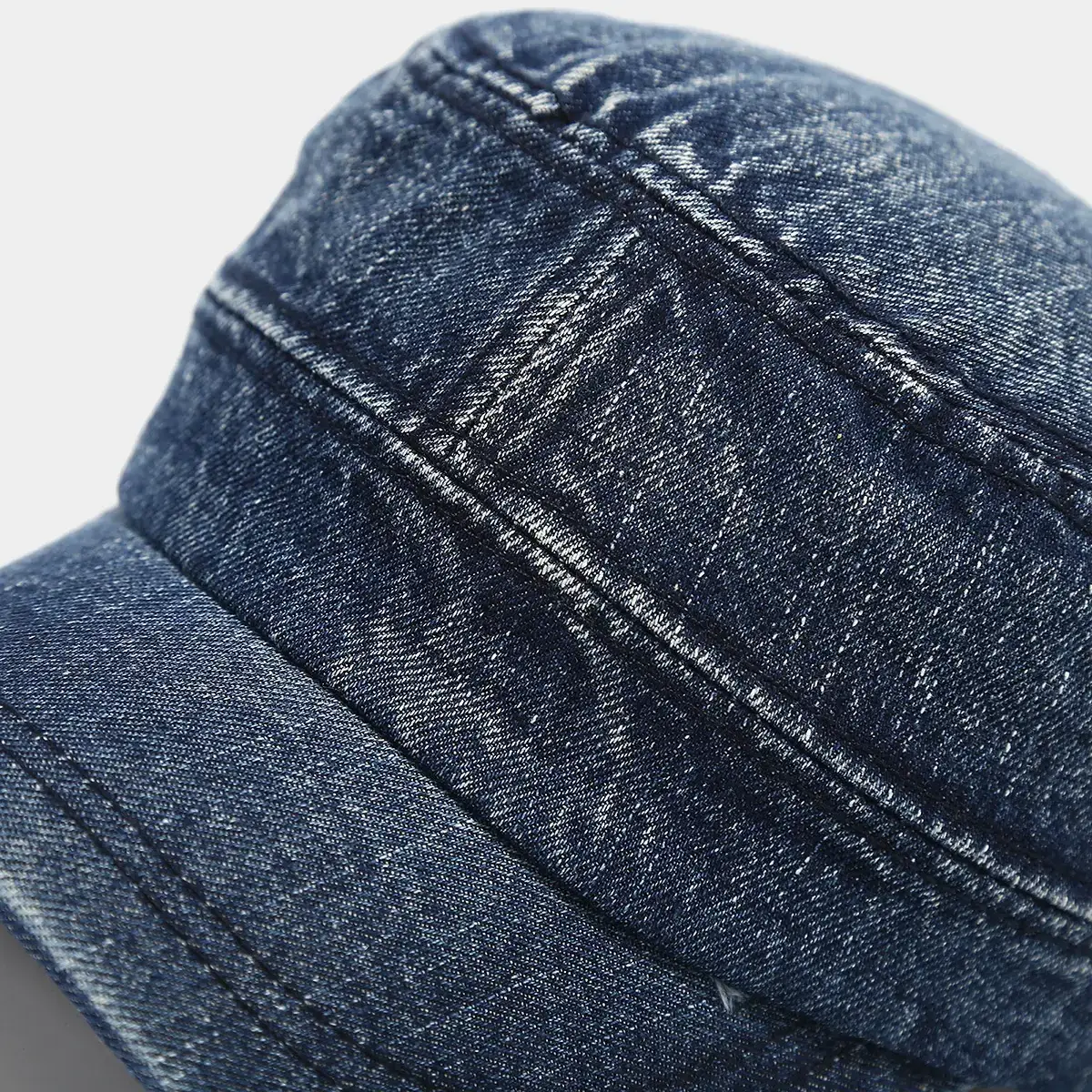 Denim Distressed Cap Men Women Retro Military Street Fashion — feature 8