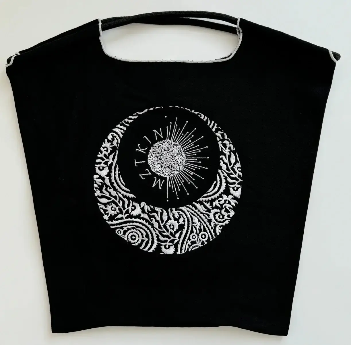 Women Embroidered Waterproof Shoulder Bag Black - Image 16