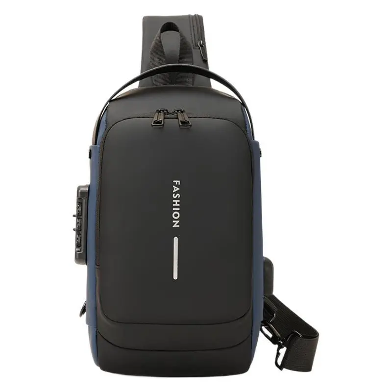 Men's USB Charging Crossbody Bag with Password Lock - Image 9