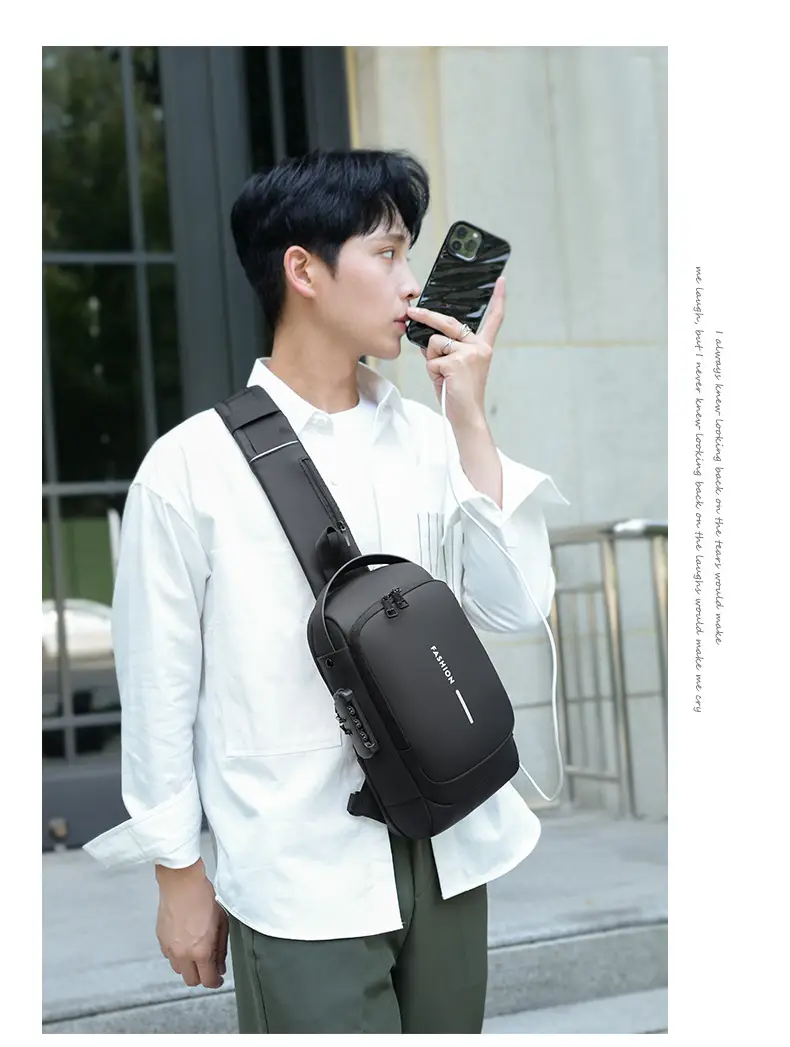 Men's USB Charging Crossbody Bag with Password Lock — feature 36
