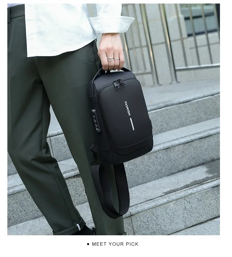 Men's USB Charging Crossbody Bag with Password Lock — feature 38