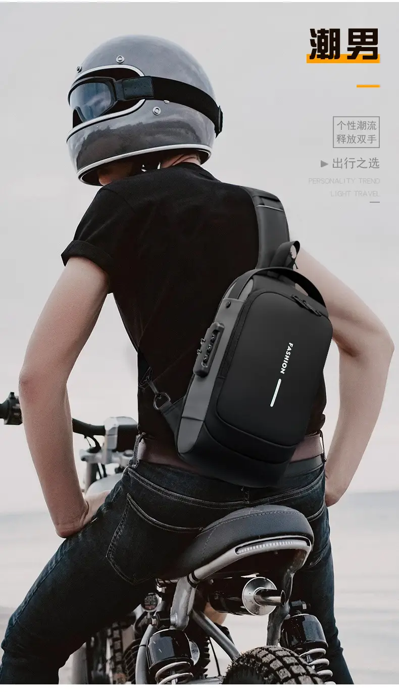 Men's USB Charging Crossbody Bag with Password Lock — feature 4