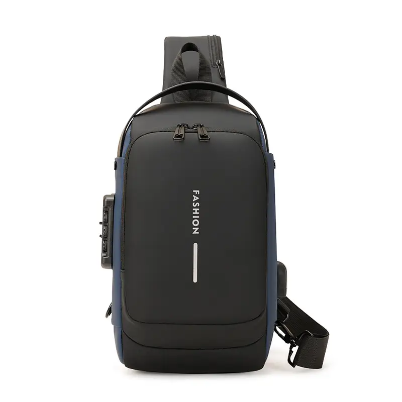 Men's USB Charging Crossbody Bag with Password Lock - Image 3