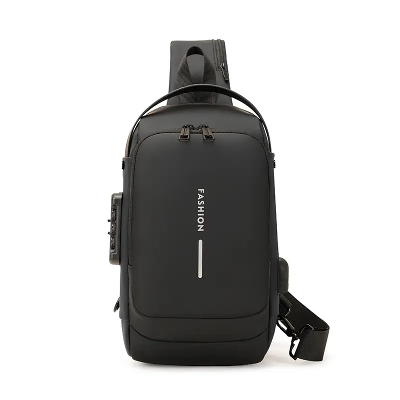 Men's USB Charging Crossbody Bag with Password Lock - Image 4