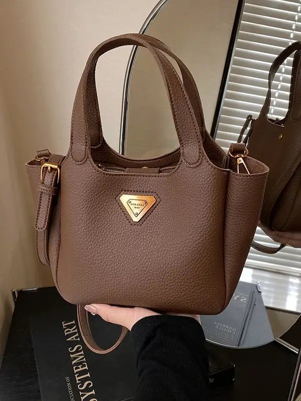 Women's Black Leather Shoulder Crossbody Bag 2025 New Arrival - Image 8