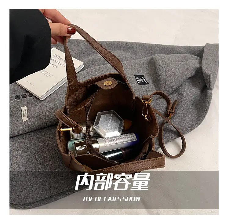 Women's Black Leather Shoulder Crossbody Bag 2025 New Arrival — feature 7