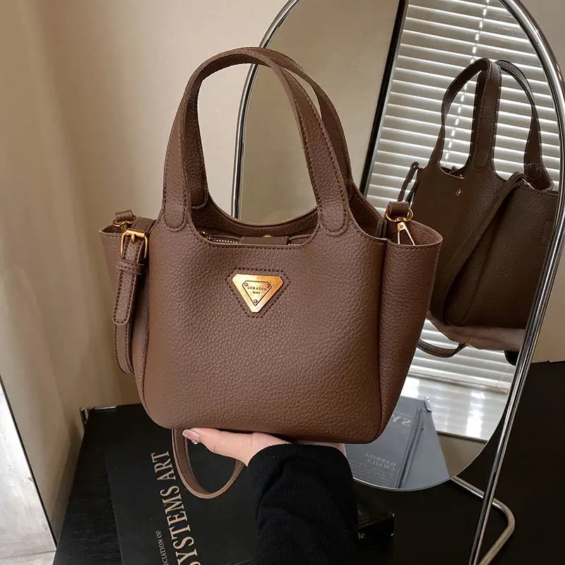 Women's Black Leather Shoulder Crossbody Bag 2025 New Arrival - Image 3