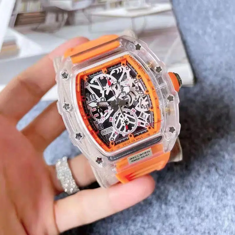 Zido Hollow Luminous Quartz Men's Watch Orange — feature 3