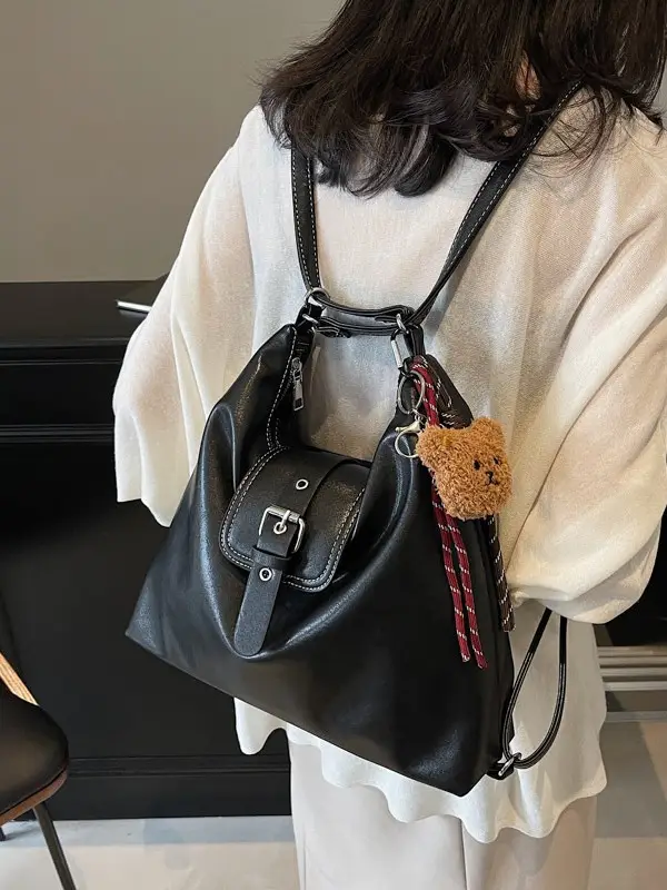 Vintage Brown Leather Shoulder Crossbody Bag for Women - Image 11