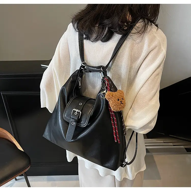 Vintage Brown Leather Shoulder Crossbody Bag for Women — feature 23