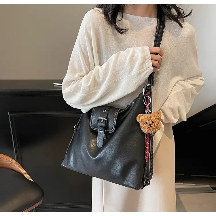 Vintage Brown Leather Shoulder Crossbody Bag for Women — feature 26