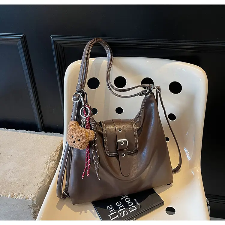 Vintage Brown Leather Shoulder Crossbody Bag for Women — feature 33