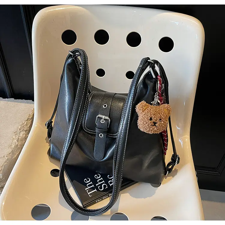 Vintage Brown Leather Shoulder Crossbody Bag for Women — feature 36